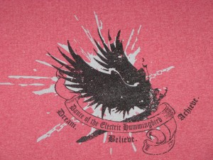 Dance of the Electric Hummingbird T-shirt close-up